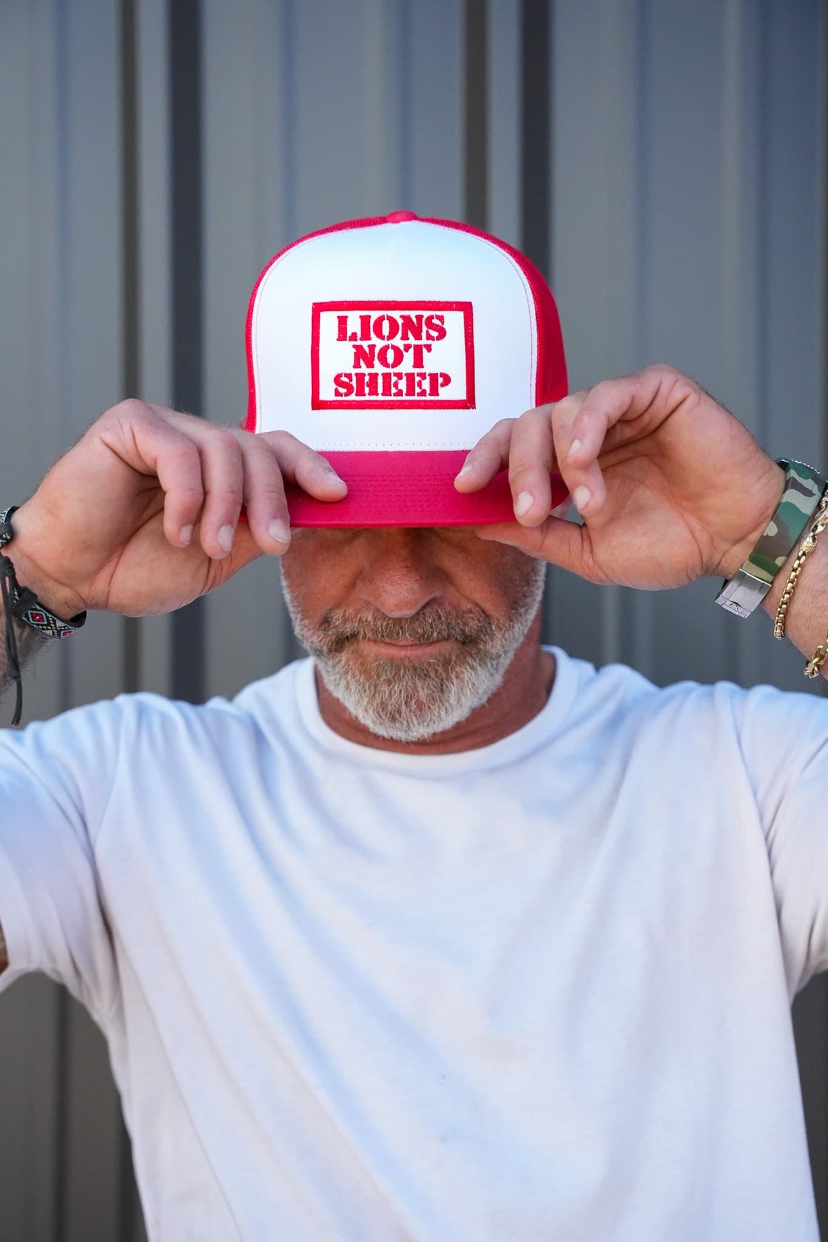 Lions Not Sheep OG Hat (White / Red)