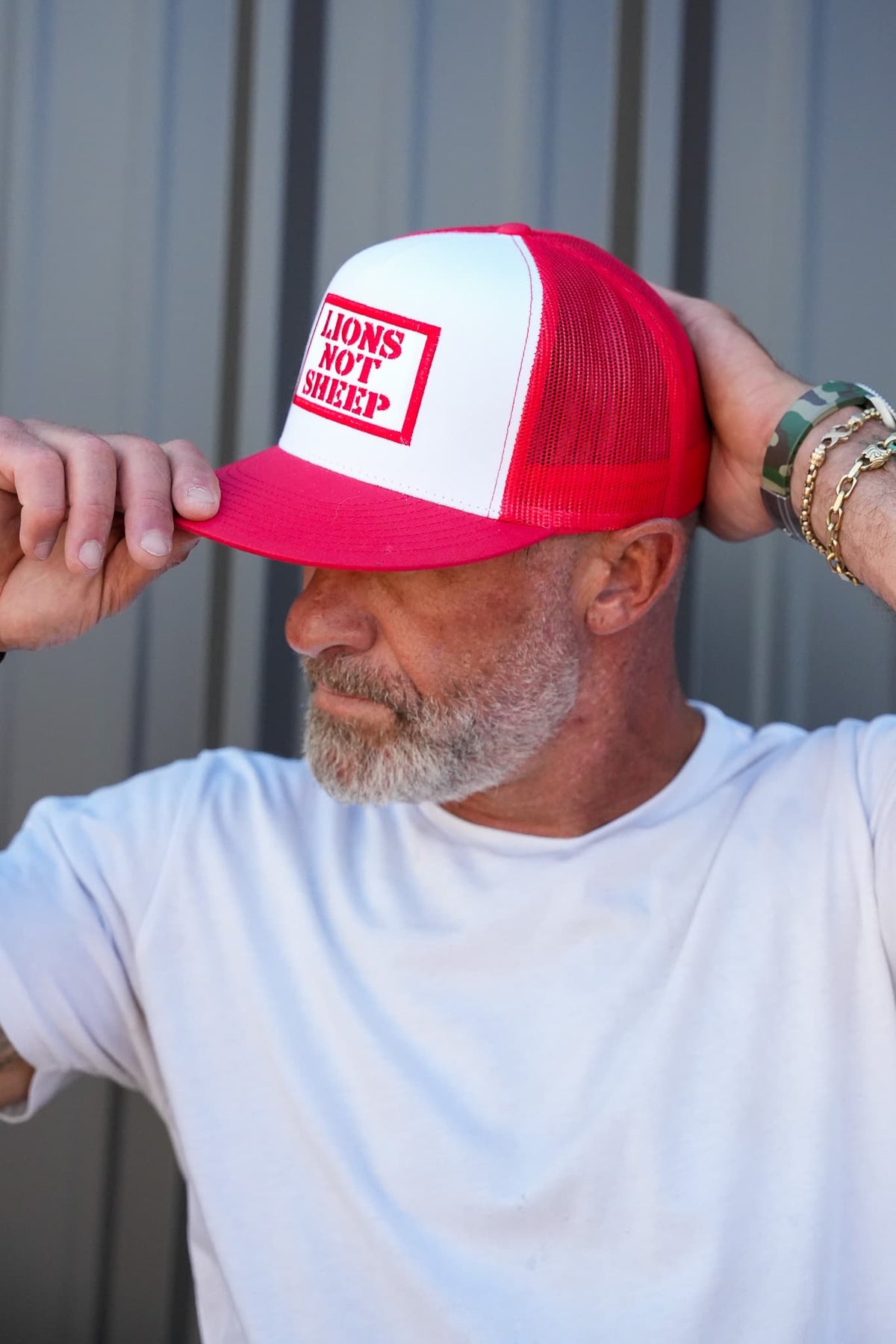 Lions Not Sheep OG Hat (White / Red)
