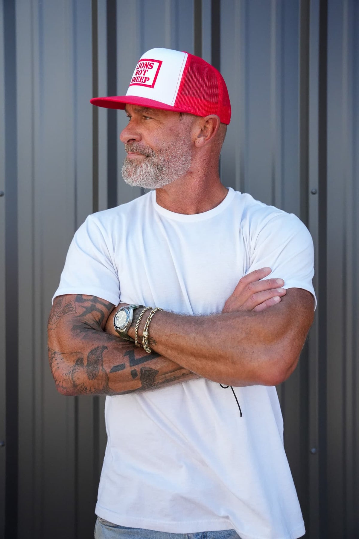 Lions Not Sheep OG Hat (White / Red)