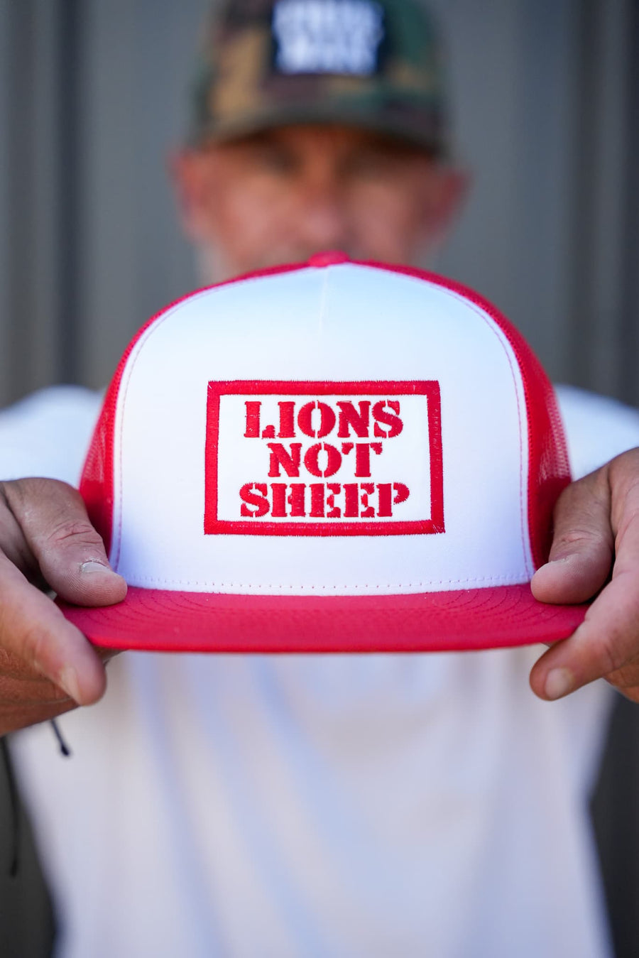 Lions Not Sheep OG Hat (White / Red)