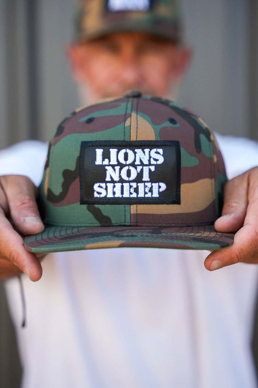 Lions Not Sheep "OG" SnapBack Hat - Green Camo