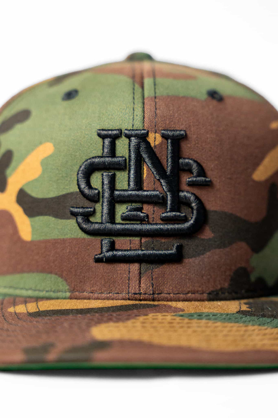 LNS Monogram Snapback - Woodland Camo/Black