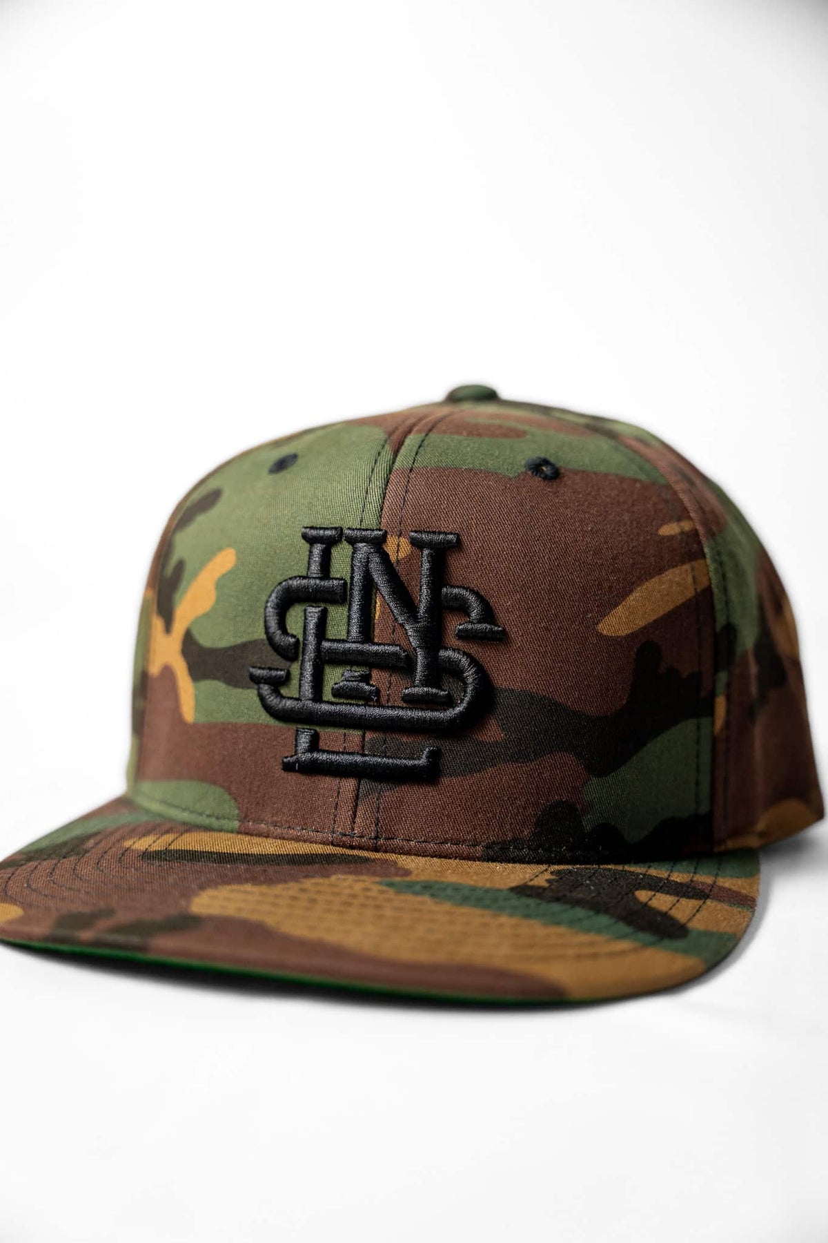 LNS Monogram Snapback - Woodland Camo/Black