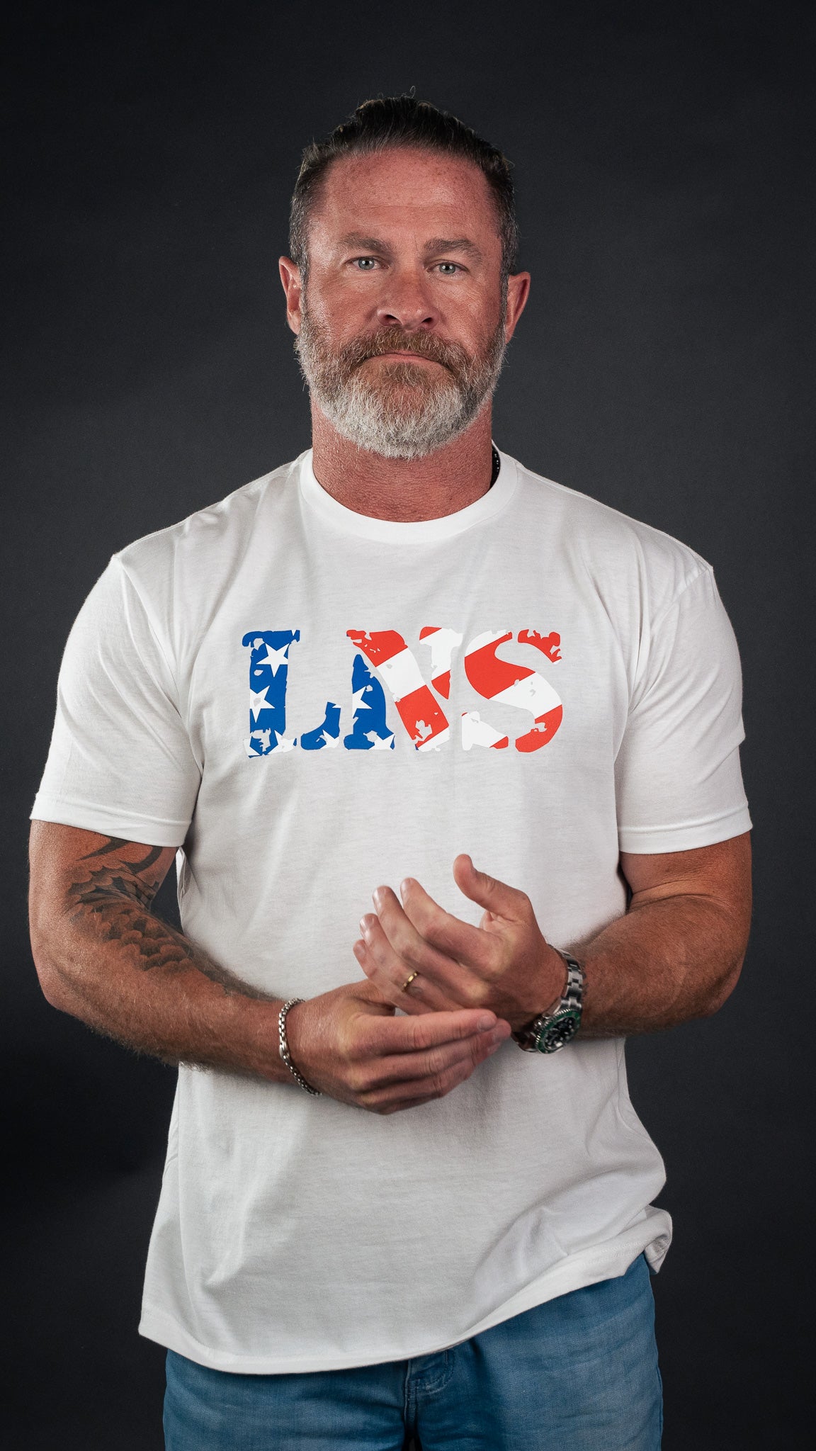 LNS AMERICA Tee (White Edition) - Lions Not Sheep ®