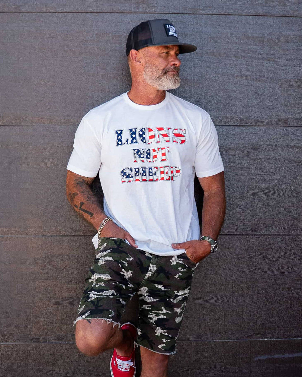 Lions Not Sheep "Flag" Tee