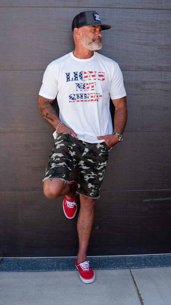 Lions Not Sheep "Flag" Tee