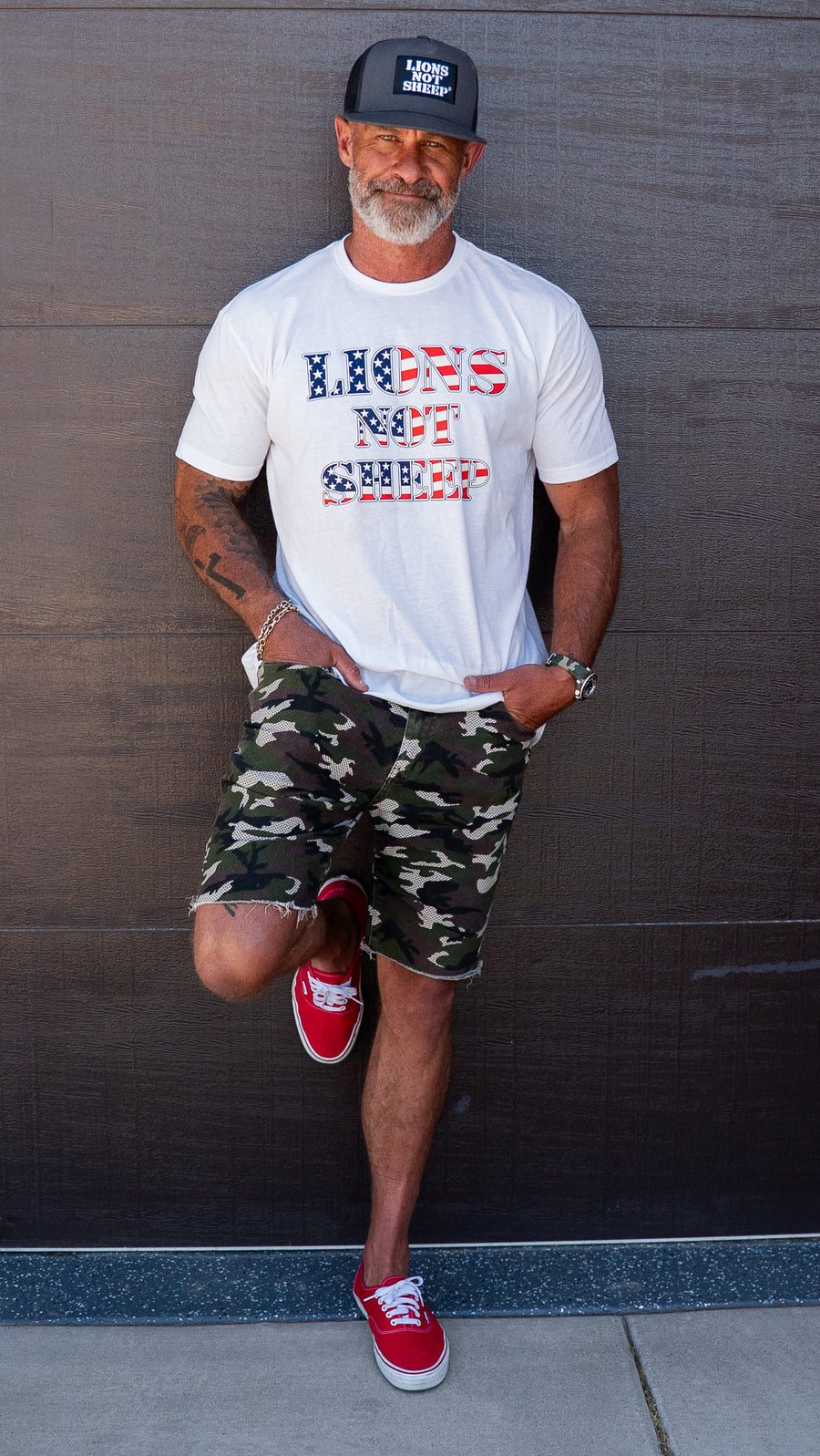 Lions Not Sheep "Flag" Tee