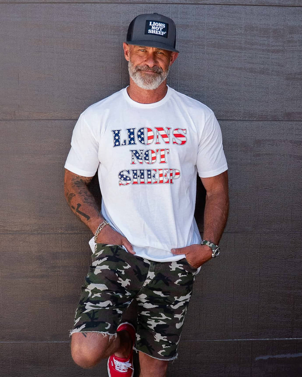 Lions Not Sheep "Flag" Tee