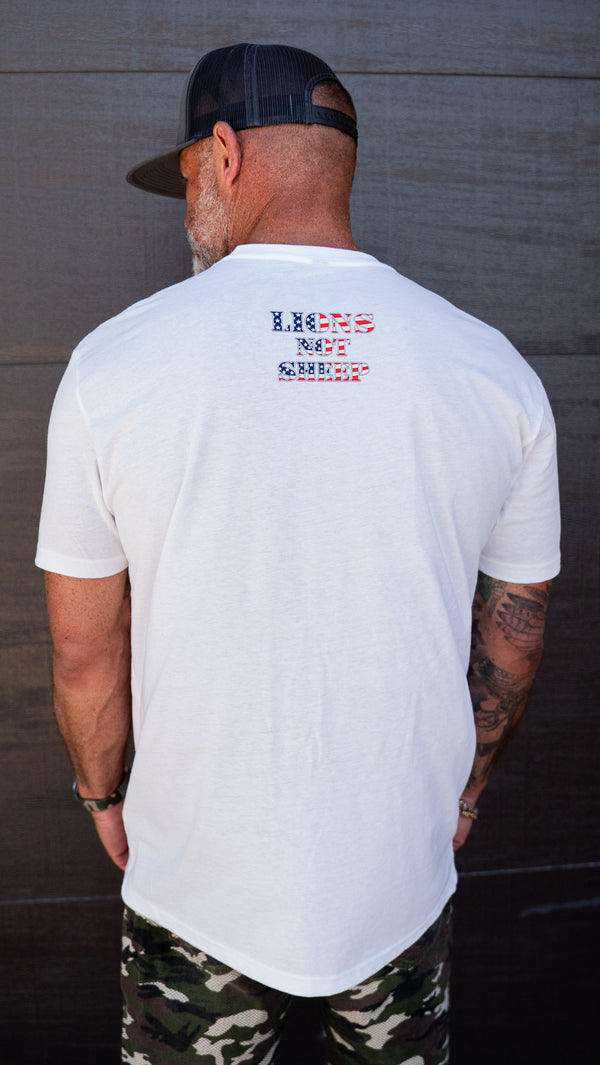 Lions Not Sheep "Flag" Tee