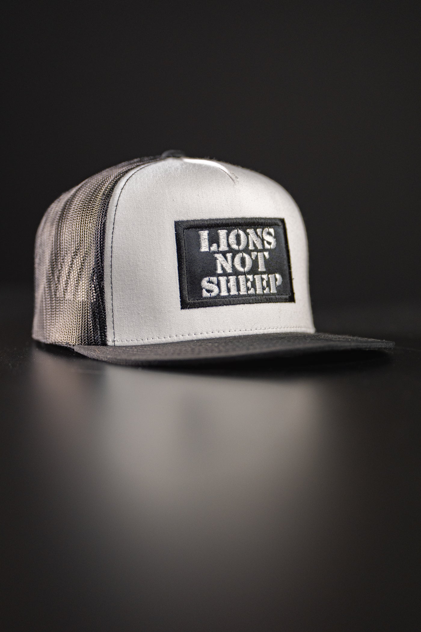 Lions Not Sheep "OG" Trucker Hat - White/Black