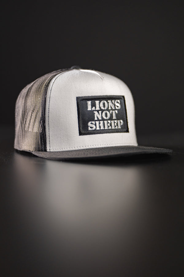 Lions Not Sheep "OG" Trucker Hat - White/Black