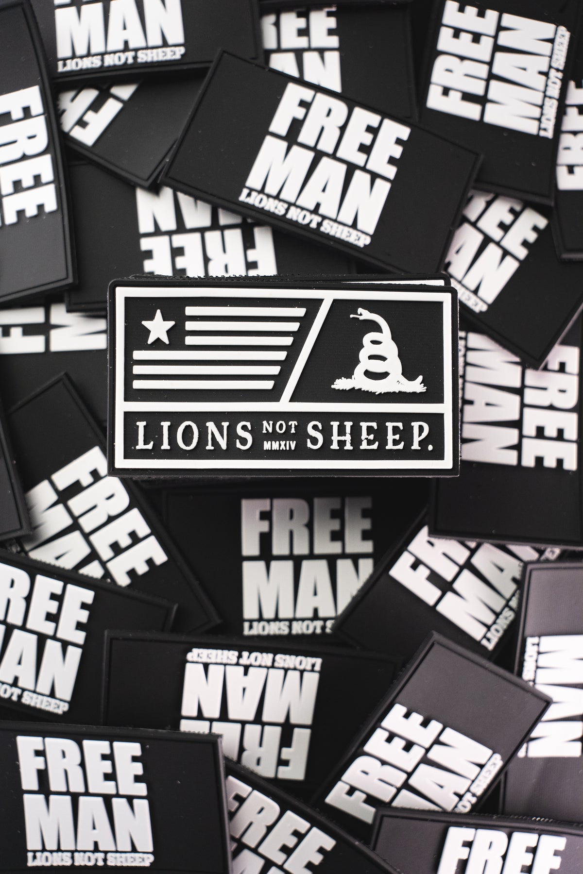 Lions Not Sheep &quot;Freedom&quot; PVC Patch (Velcro Backing)
