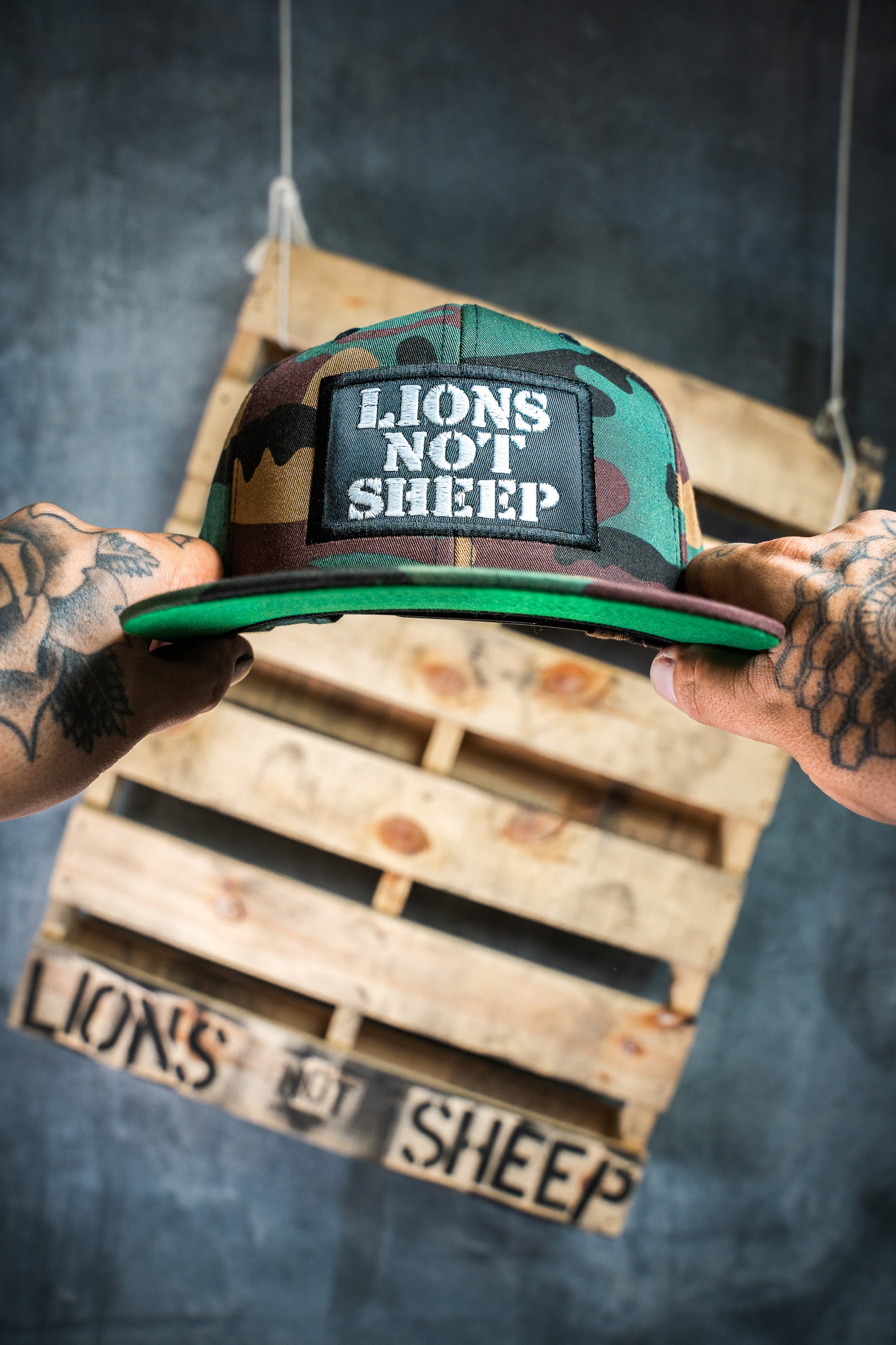 Lions Not Sheep OG Hat (Camo Trucker Hat) - Lions Not Sheep ®