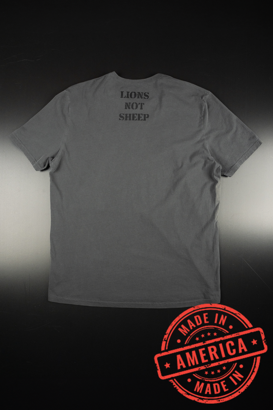 Lions Not Sheep "Free Man" Premium USA Tee - Smoke Edition