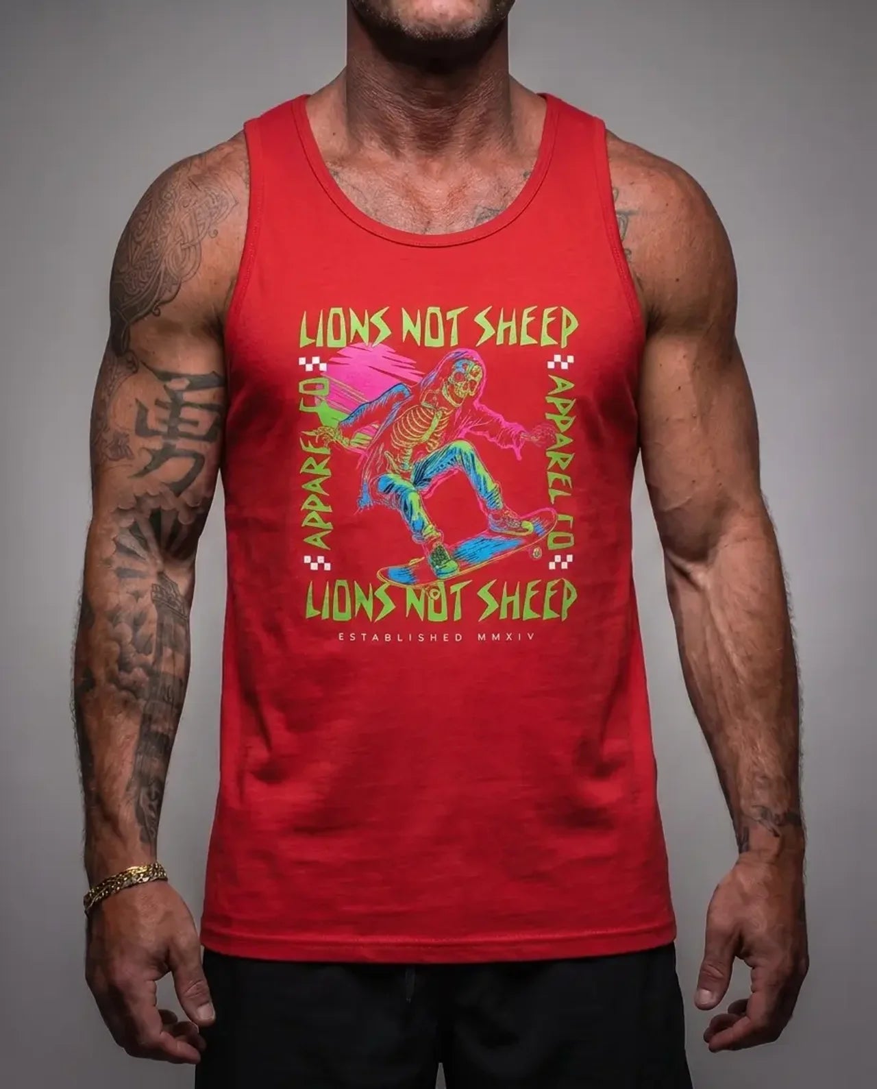 Lions Not Sheep "Skeleton Skate" Tank