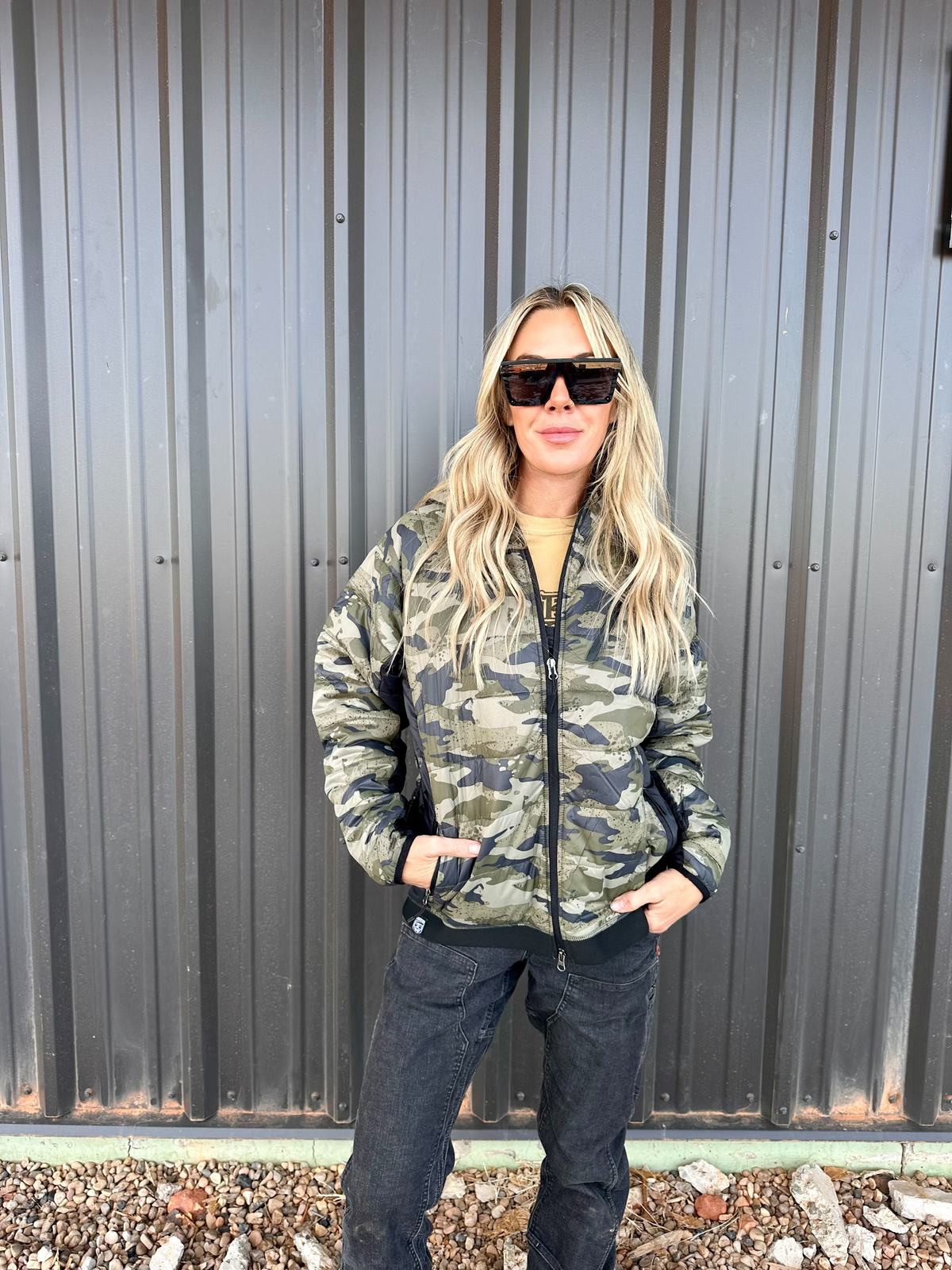 Lions Not Sheep Puffer Jacket - Camo