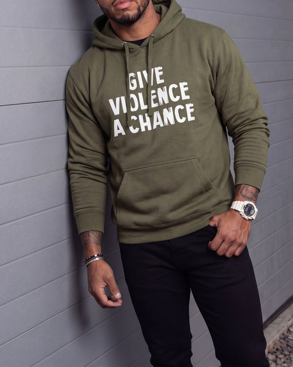 Lions Not Sheep "Give Violence A Chance" Softstyle Fleece Hoodie