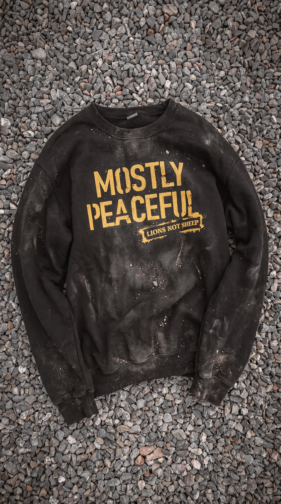 Lions Not Sheep "Mostly Peaceful" Unisex Crewneck Sweatshirt