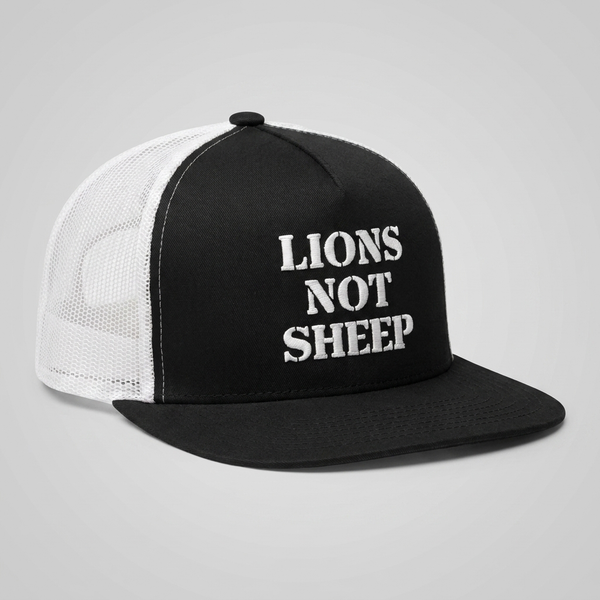 Lions Not Sheep "OG" 5 Panel Trucker Hat - Dark Version Old