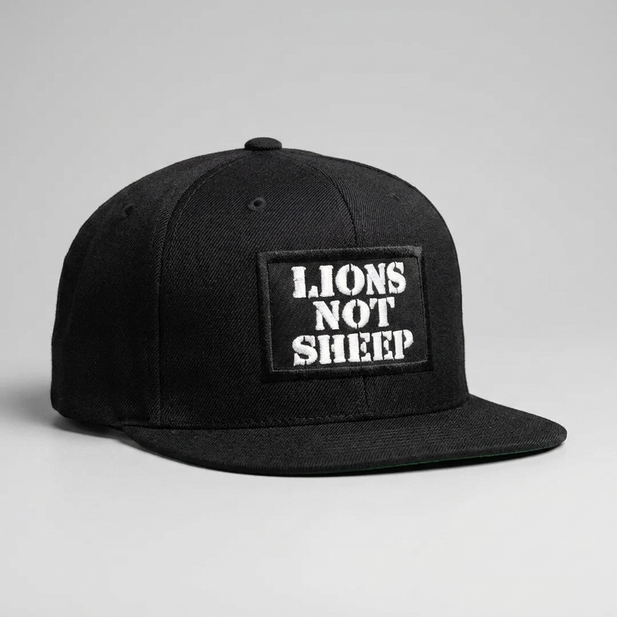 Lions Not Sheep "OG" SnapBack Hat - Black