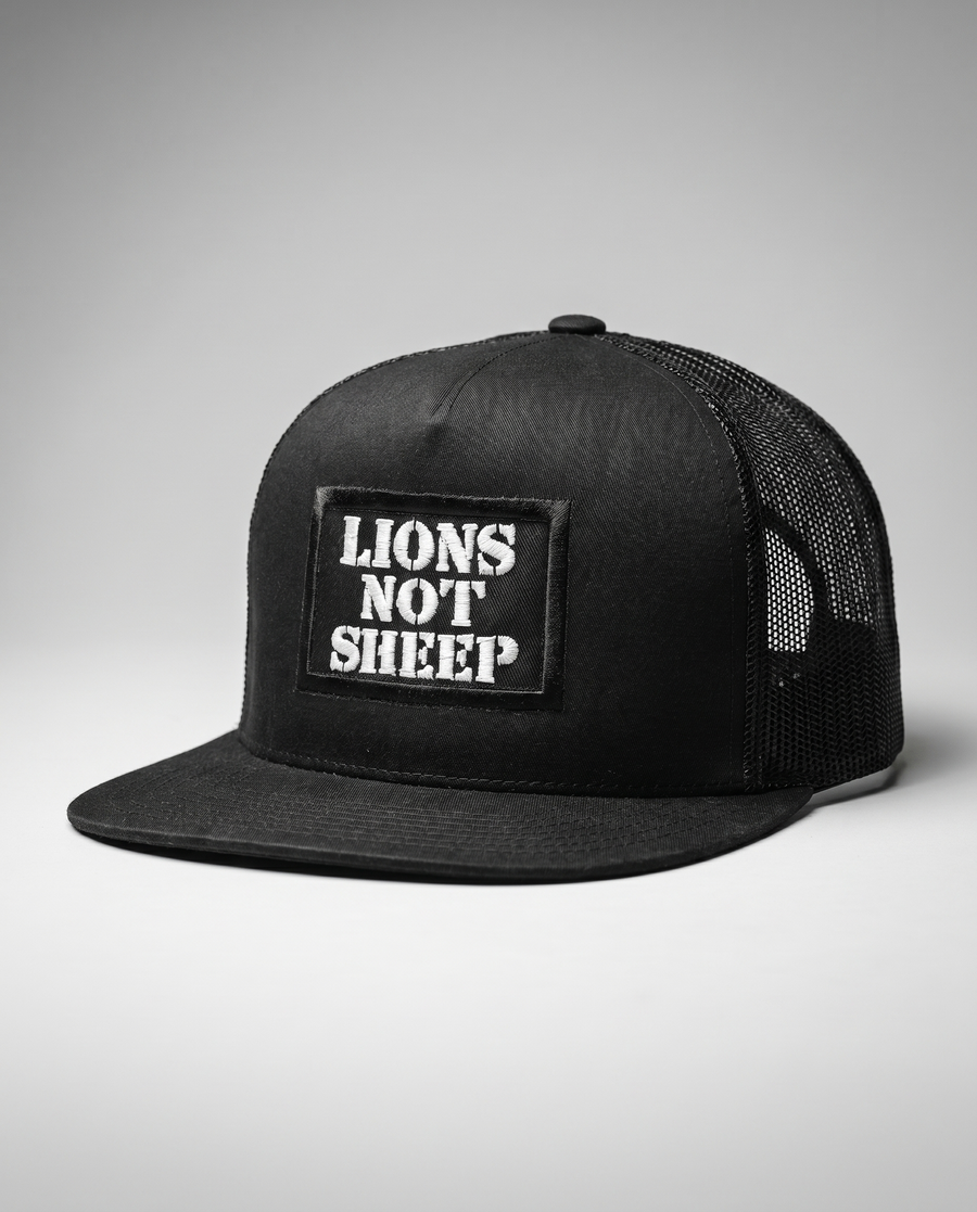 Lions Not Sheep "OG" Trucker Hat - Black