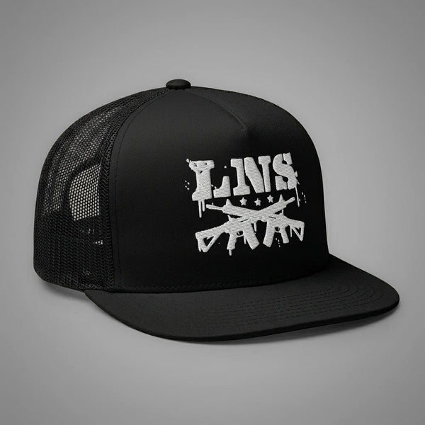 Lions Not Sheep "AR-15" 5 Panel Trucker Hat - Dark Version
