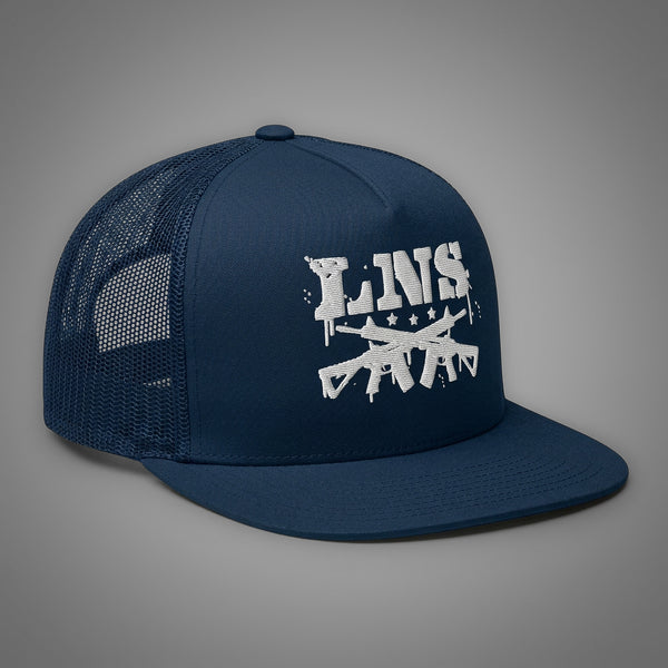 Lions Not Sheep "AR-15" 5 Panel Trucker Hat - Dark Version