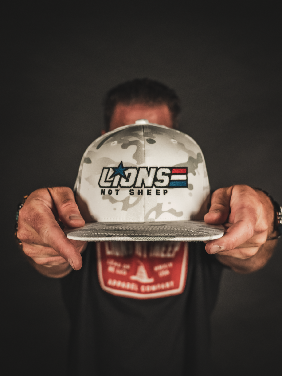 AMERICAN HERO WHITE CAMO Hat - Lions Not Sheep ®