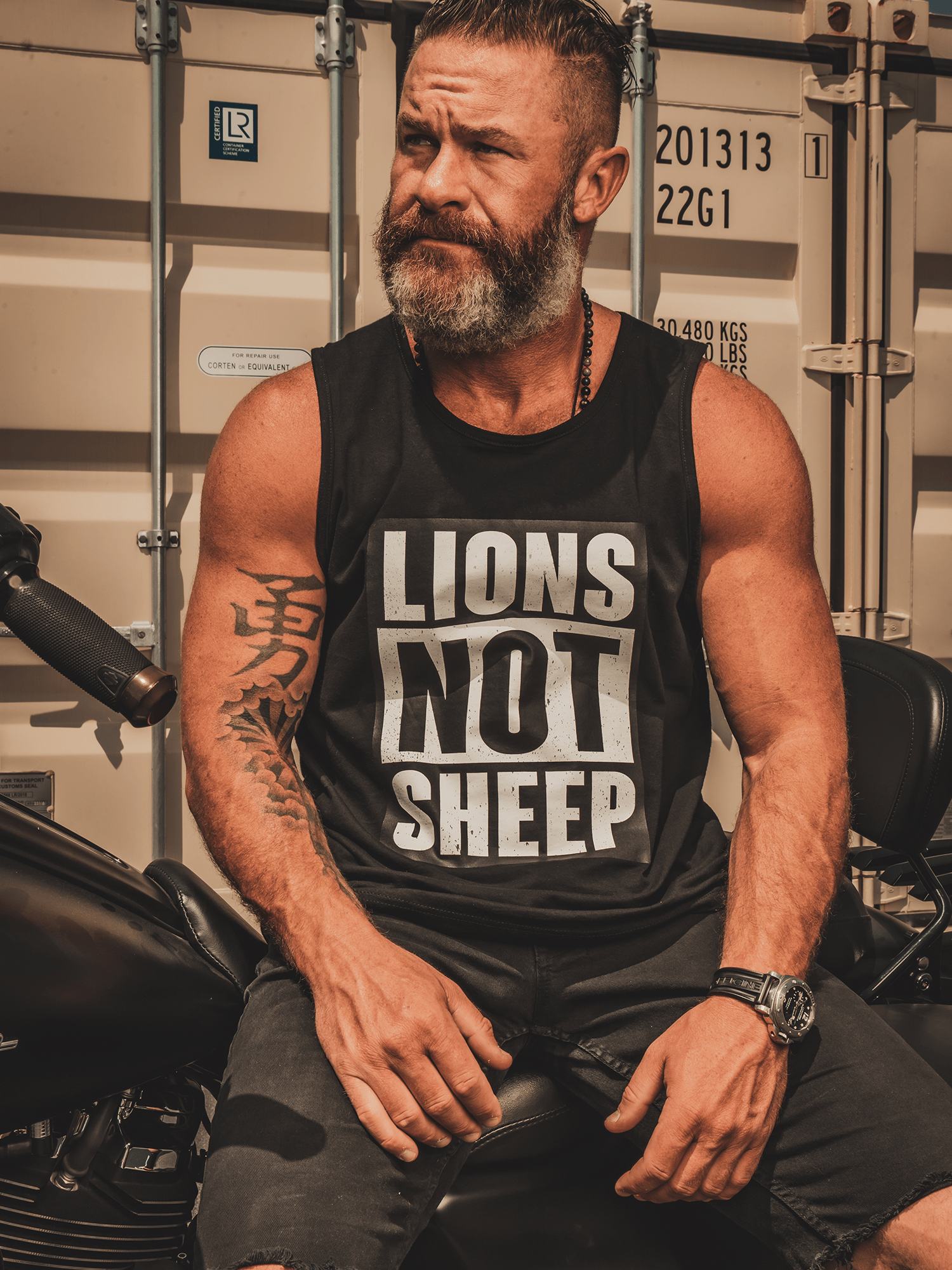 "STRAIGHT OUTTA" LIONS NOT SHEEP Mens Tank - Lions Not Sheep ®