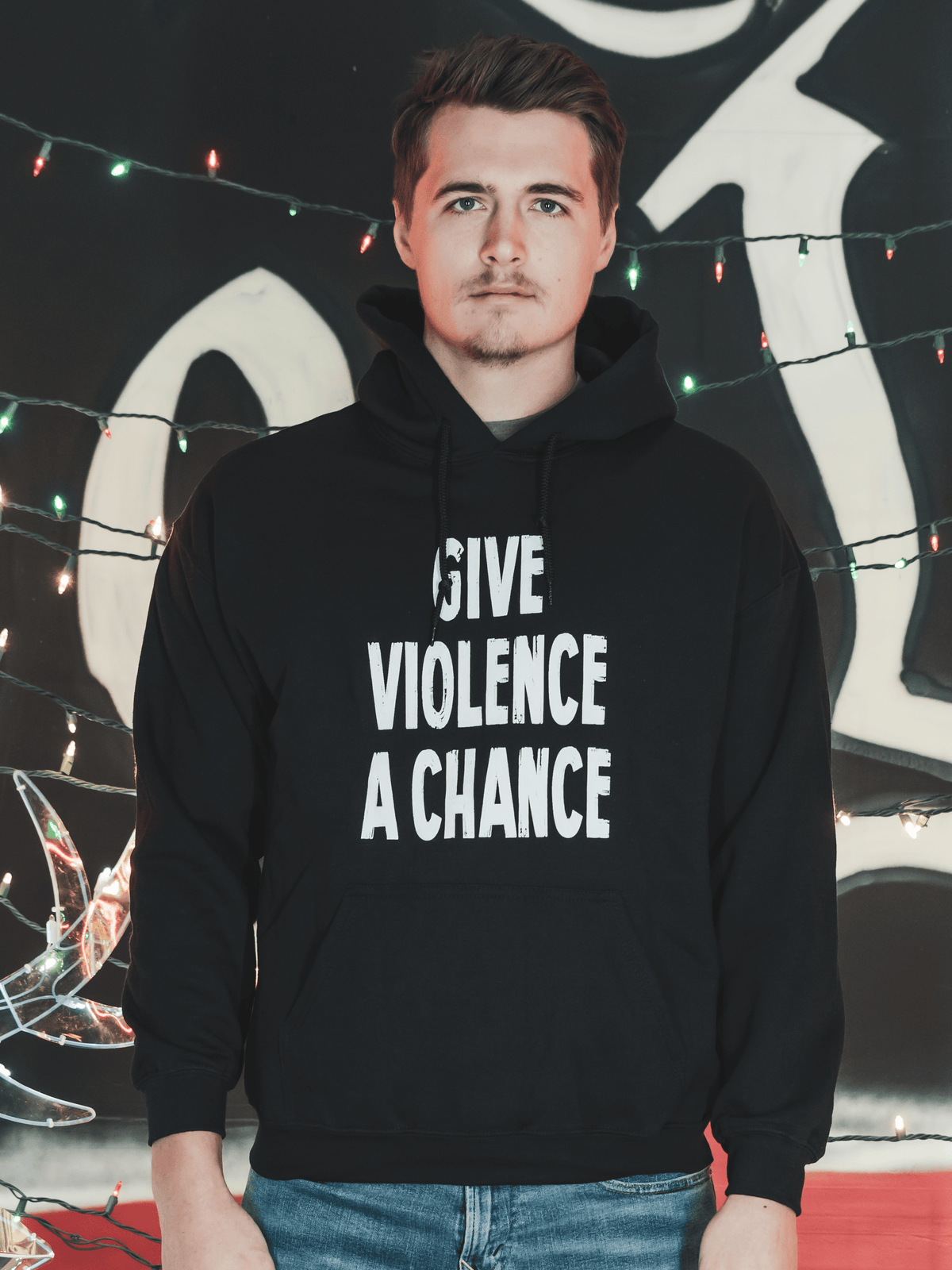 GIVE VIOLENCE A CHANCE Unisex Pullover Hoodie - Lions Not Sheep ®