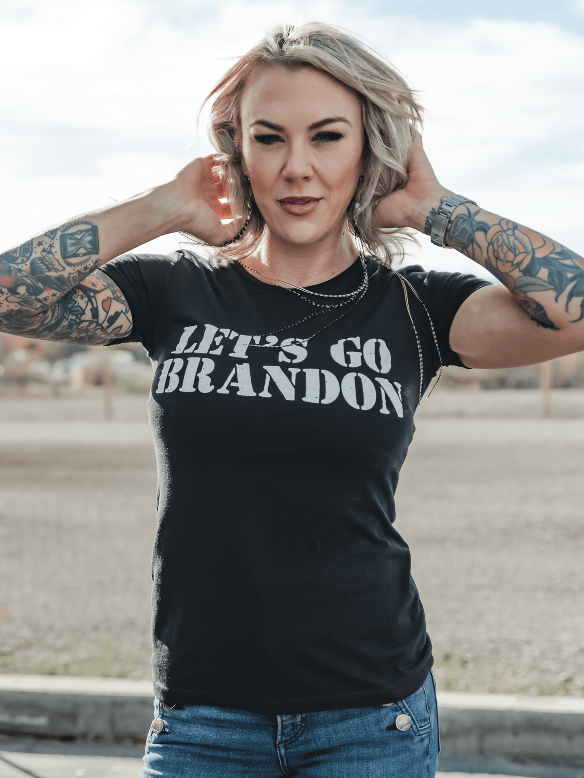 Let&#39;s Go Brandon Womens Tee - Lions Not Sheep ®