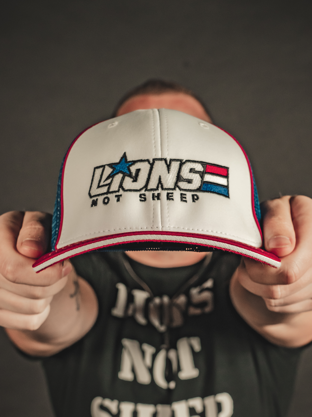 AMERICAN HERO Hat (Red/White/Blue) - Lions Not Sheep ®