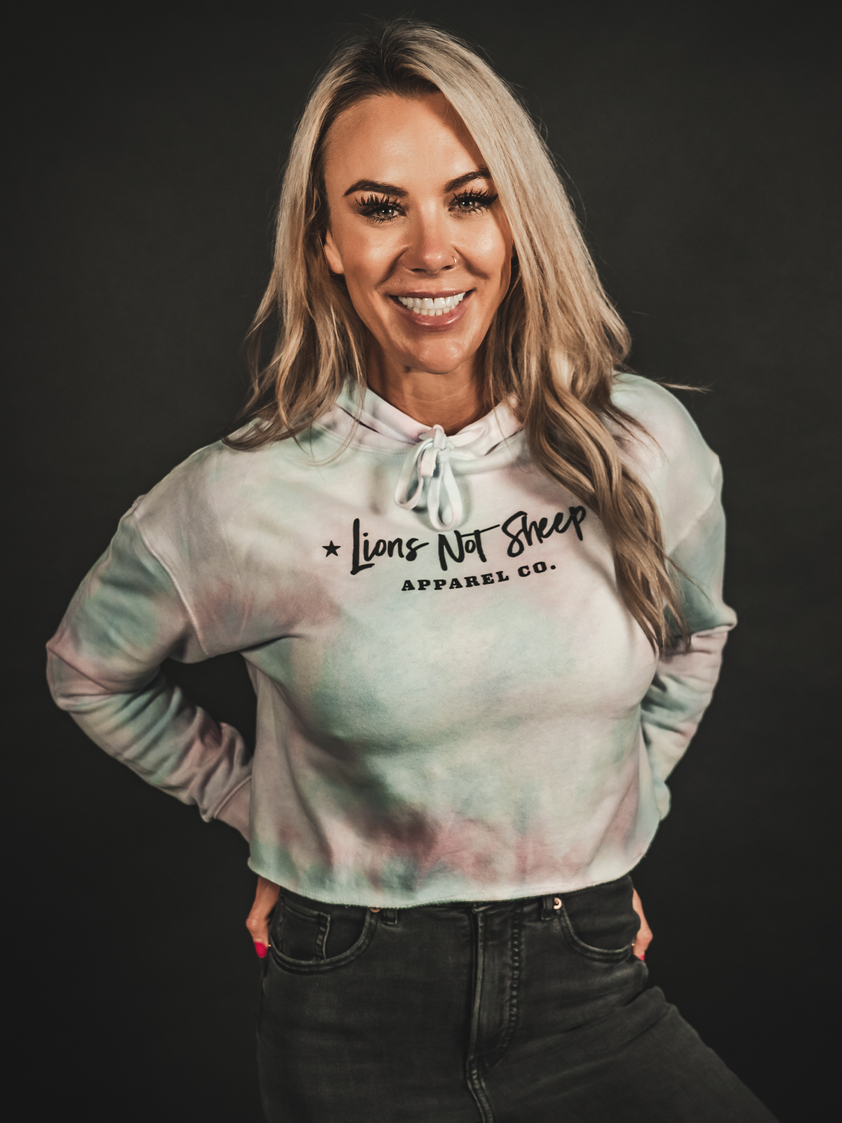 LIONS NOT SHEEP APPAREL CO. Womens Crop Top Hoodie (LIMITED EDITION) - Lions Not Sheep ®