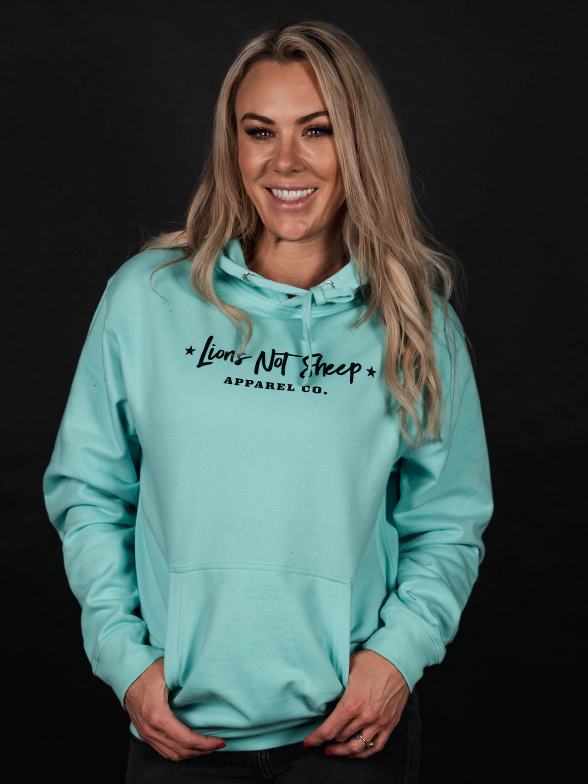 LIONS NOT SHEEP APPAREL CO. Unisex Pullover Hoodie (Mint) - Lions Not Sheep ®