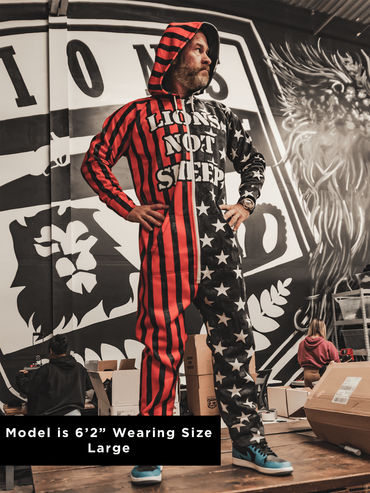 LIONS NOT SHEEP OG Onesie (Red/Black) - Lions Not Sheep ®