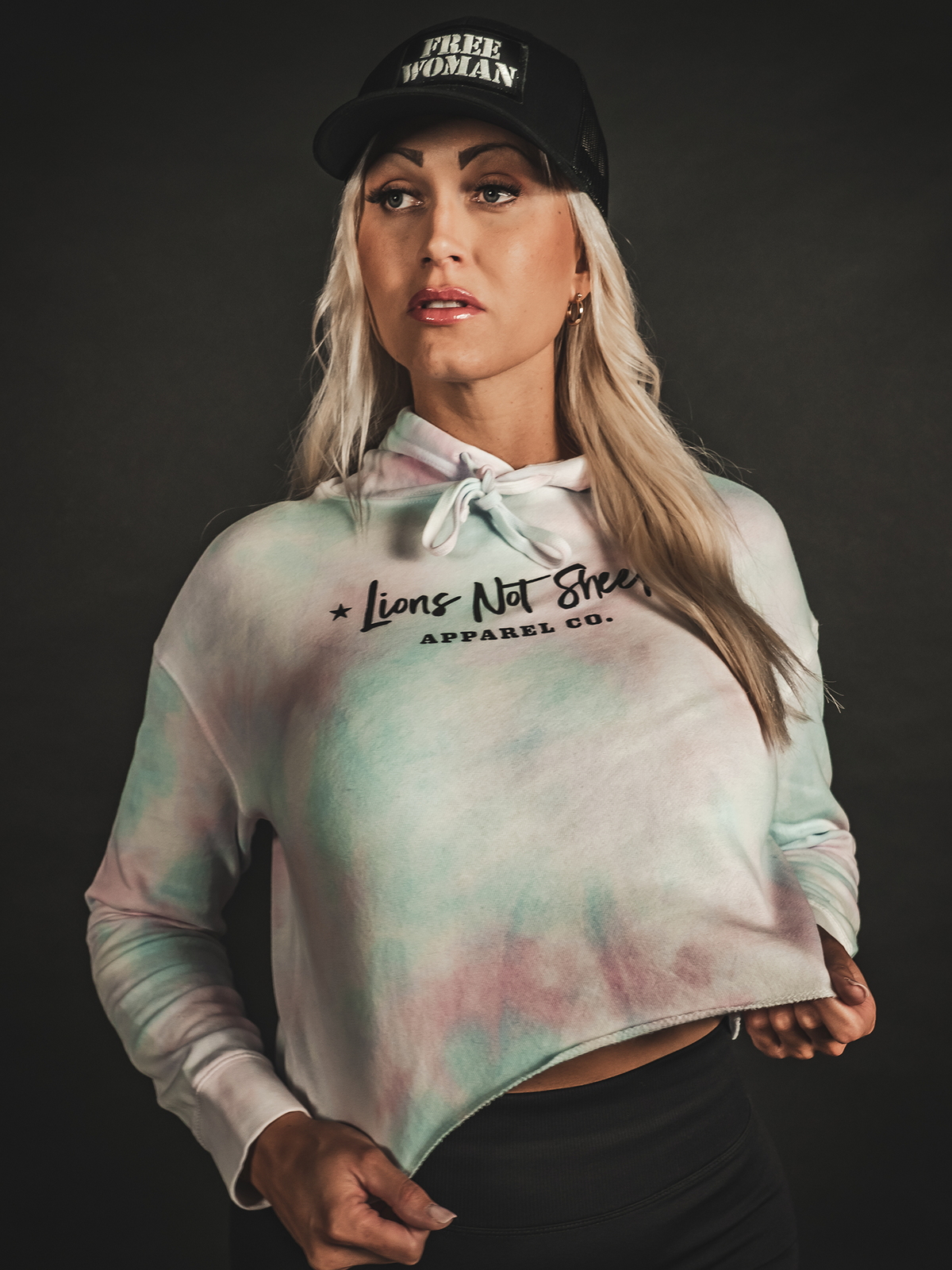 LIONS NOT SHEEP APPAREL CO. Womens Crop Top Hoodie (LIMITED EDITION) - Lions Not Sheep ®