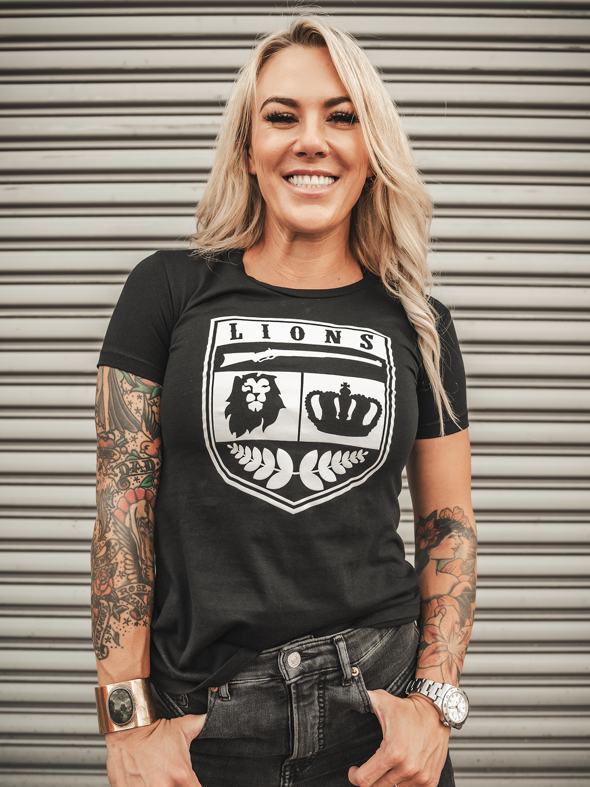 LIONS NOT SHEEP CREST Womens Tee - Lions Not Sheep ®