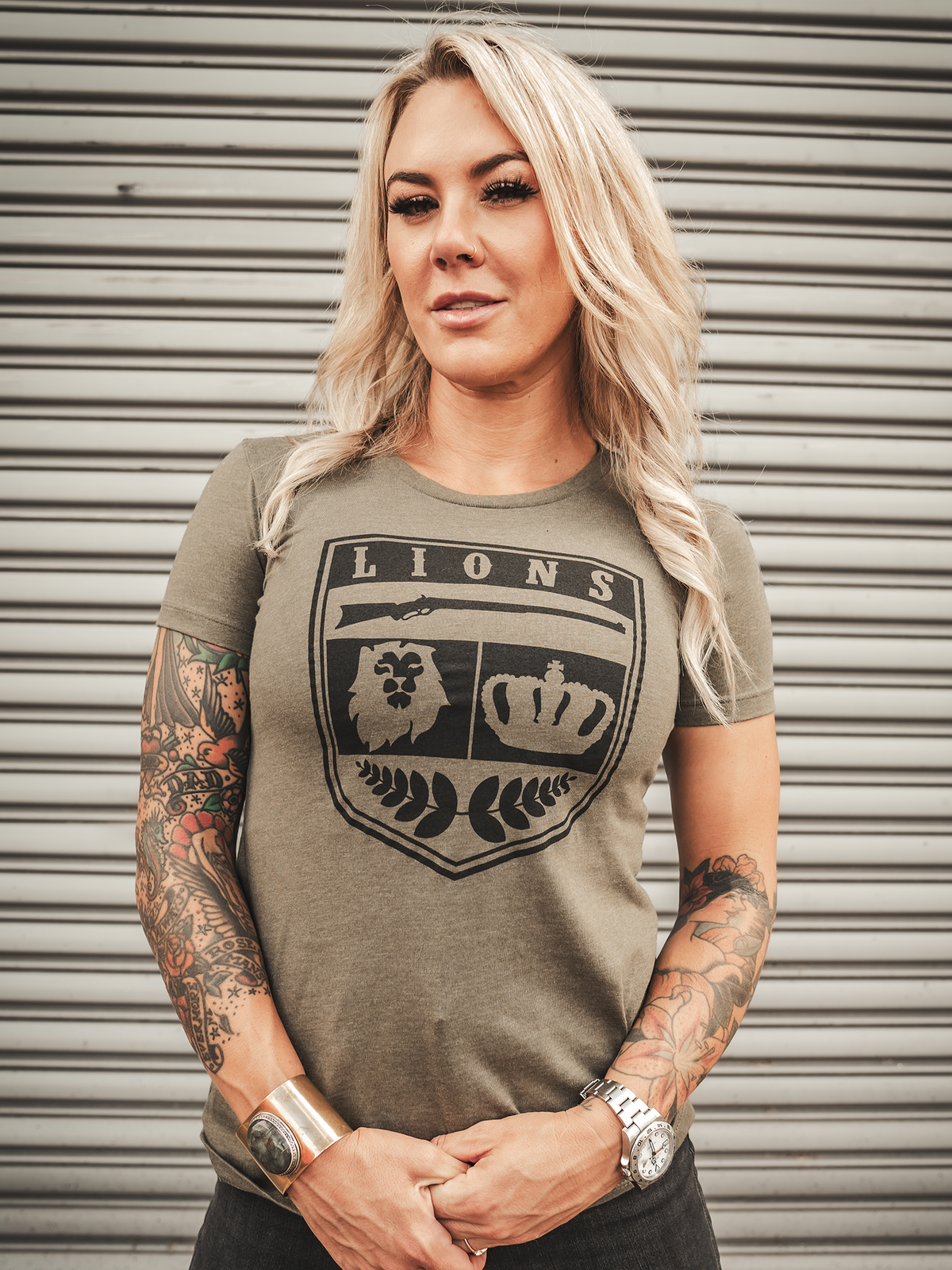 LIONS NOT SHEEP CREST Womens Tee - Lions Not Sheep ®