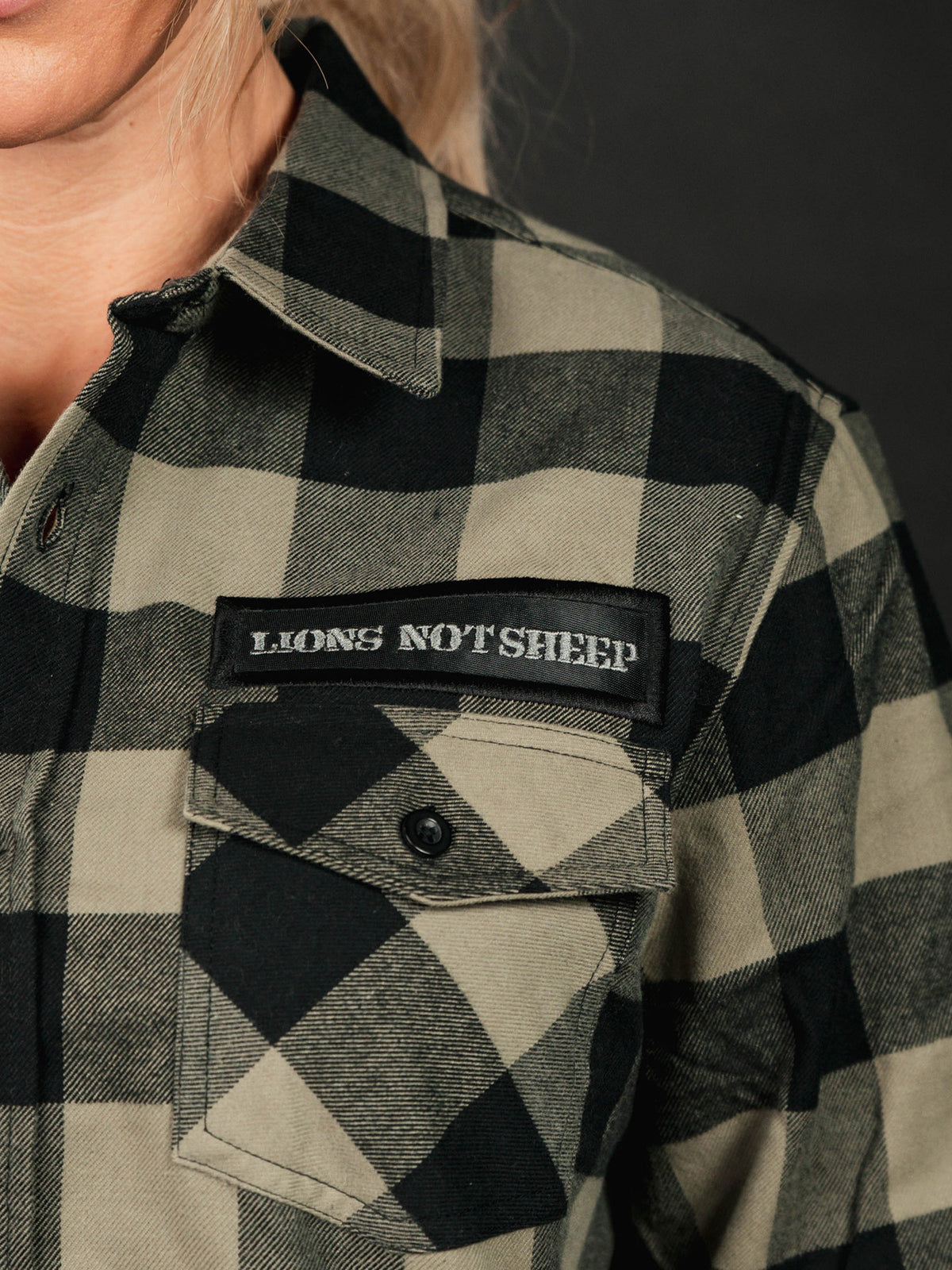 LIONS NOT SHEEP OG Heavyweight Flannel (Green/Black) - Lions Not Sheep ®