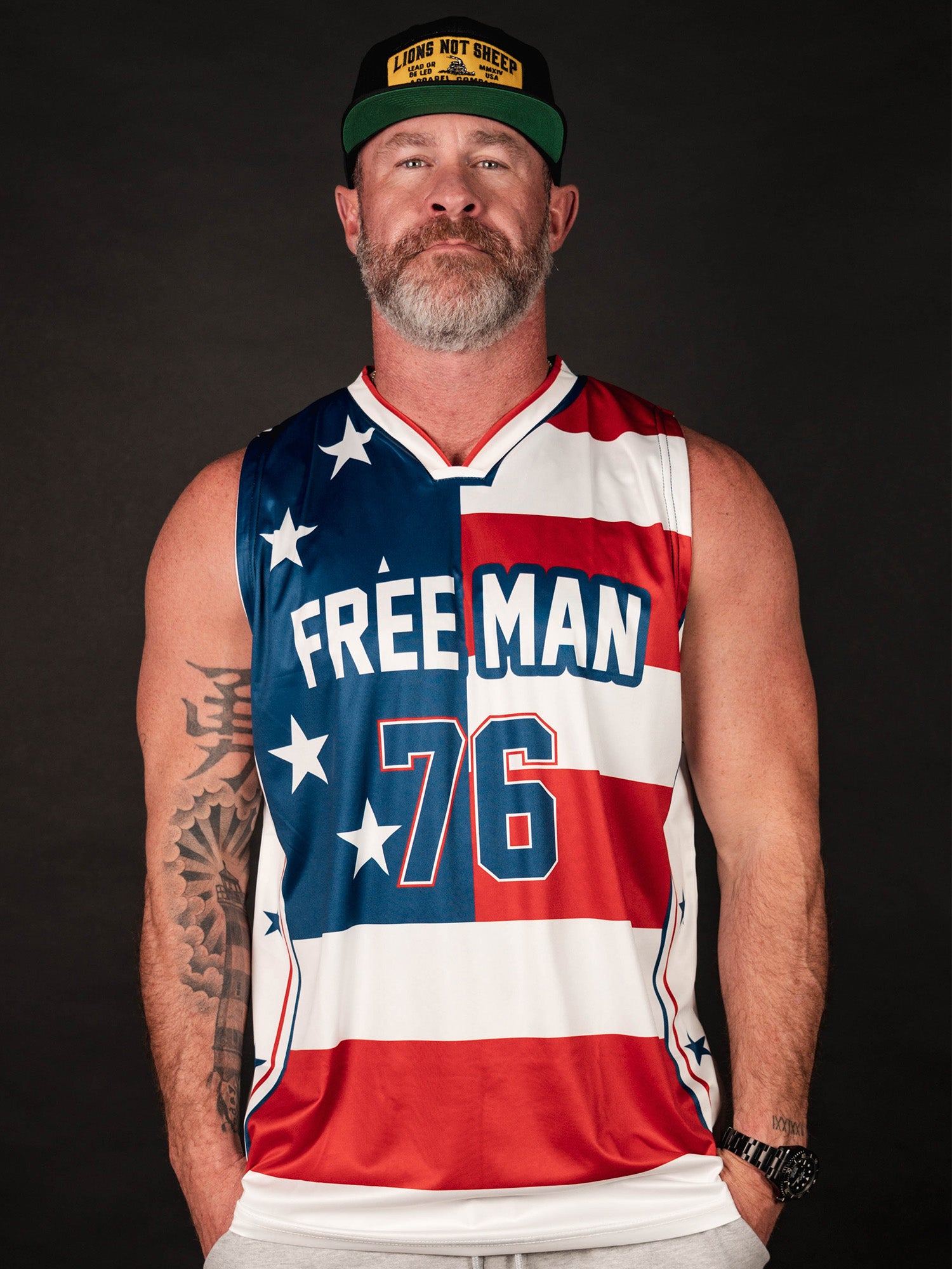 FREE MAN Basketball Jersey - Lions Not Sheep ®