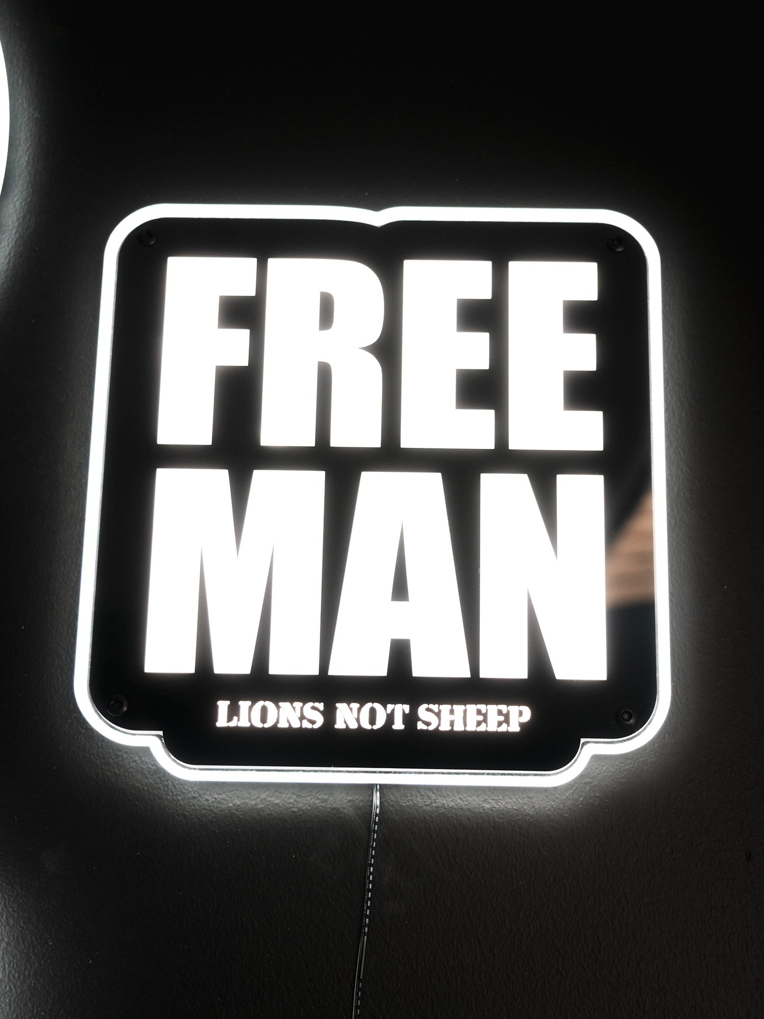 FREE MAN LED Sign - Lions Not Sheep ®