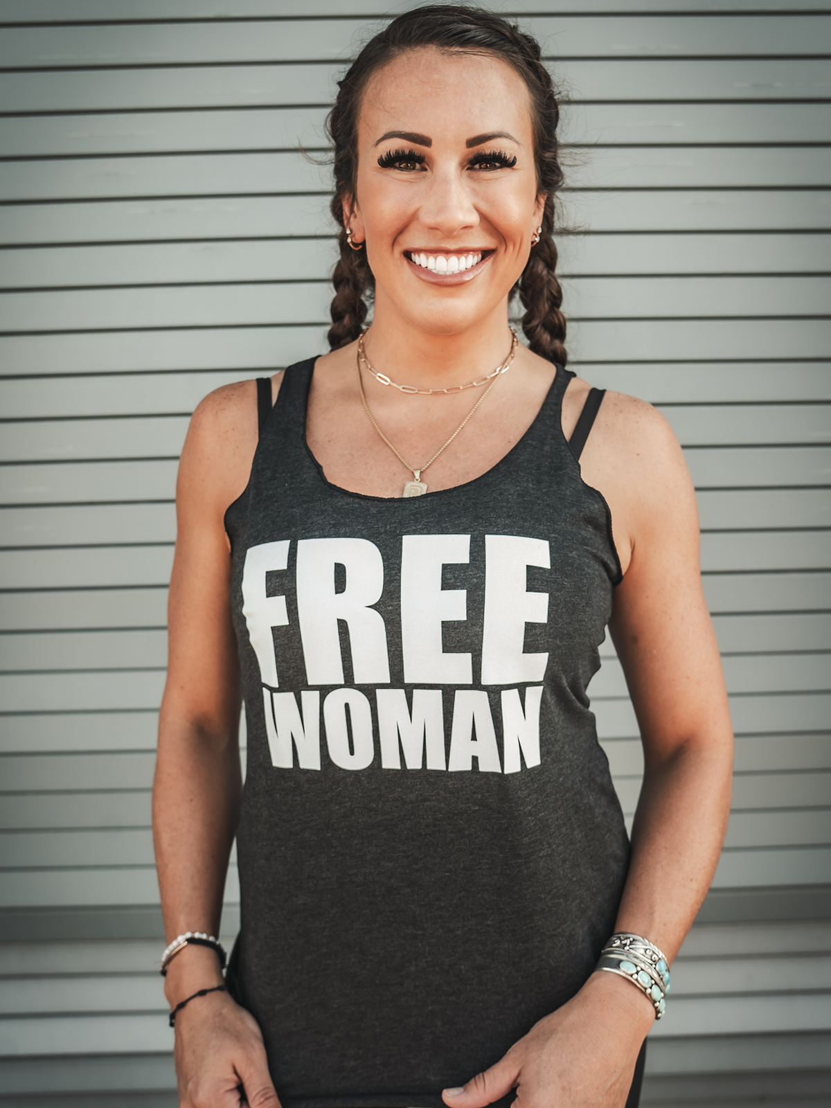FREE WOMAN Womens Tank - Lions Not Sheep ®