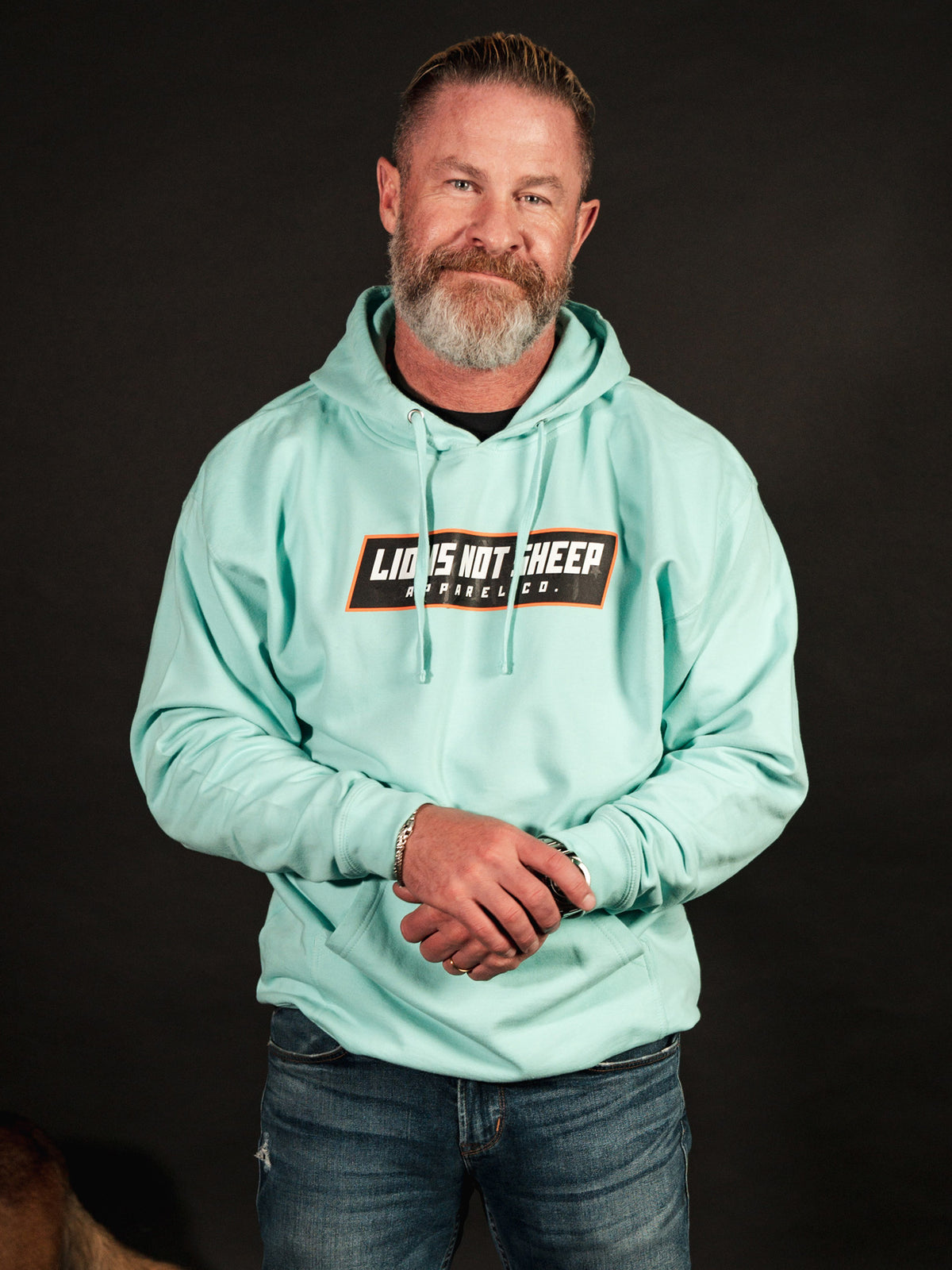LIONS NOT SHEEP FRONTLINE Unisex Pullover Hoodie (Mint) - Lions Not Sheep ®