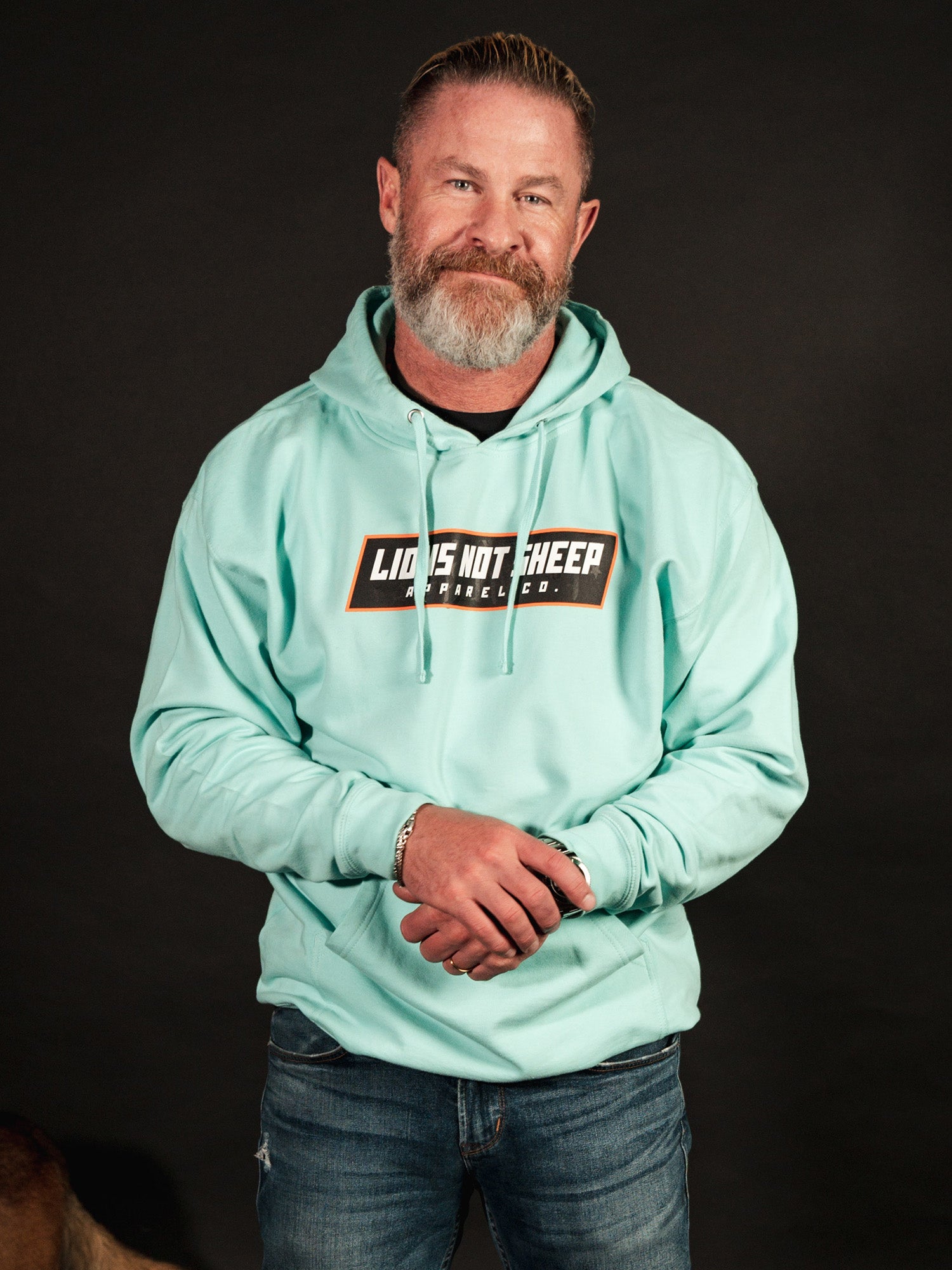 LIONS NOT SHEEP FRONTLINE Unisex Pullover Hoodie (Mint) - Lions Not Sheep ®