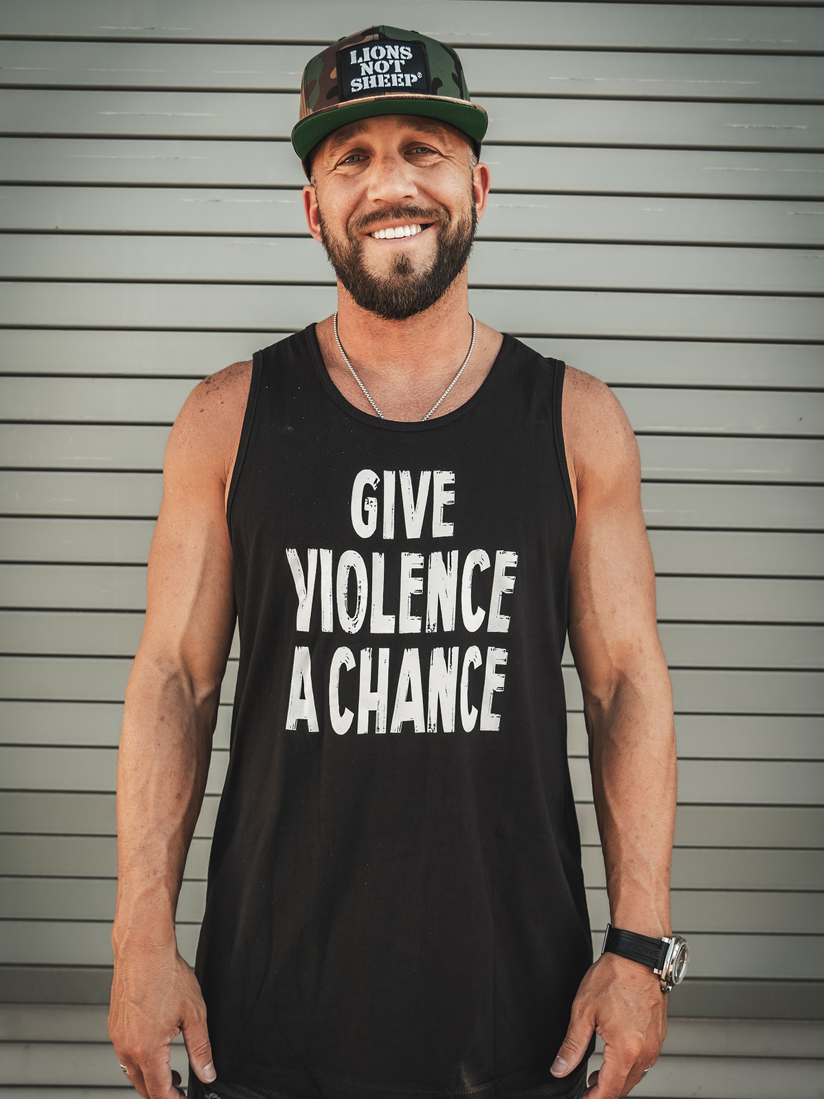 GIVE VIOLENCE A CHANCE Mens Tank - Lions Not Sheep ®