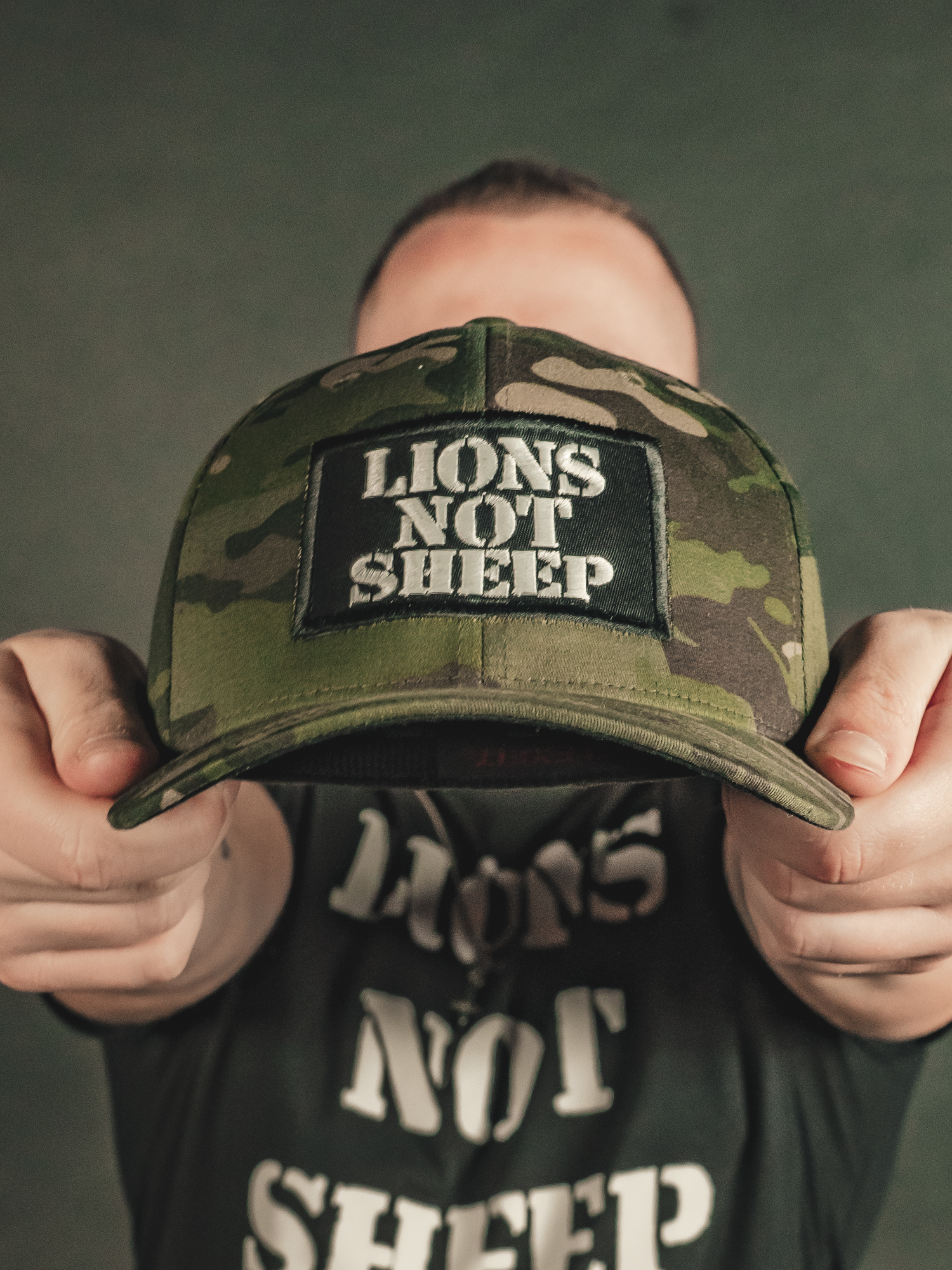 Lions Not Sheep OG Flexfit Hat (Tropical Camo) - Lions Not Sheep ®