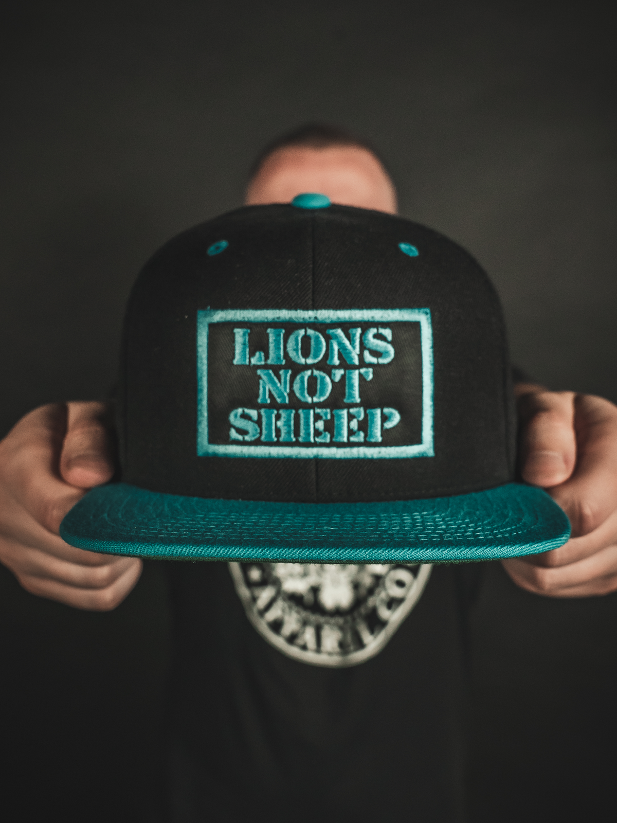Lions Not Sheep OG Hat (Black / Teal) - Lions Not Sheep ®
