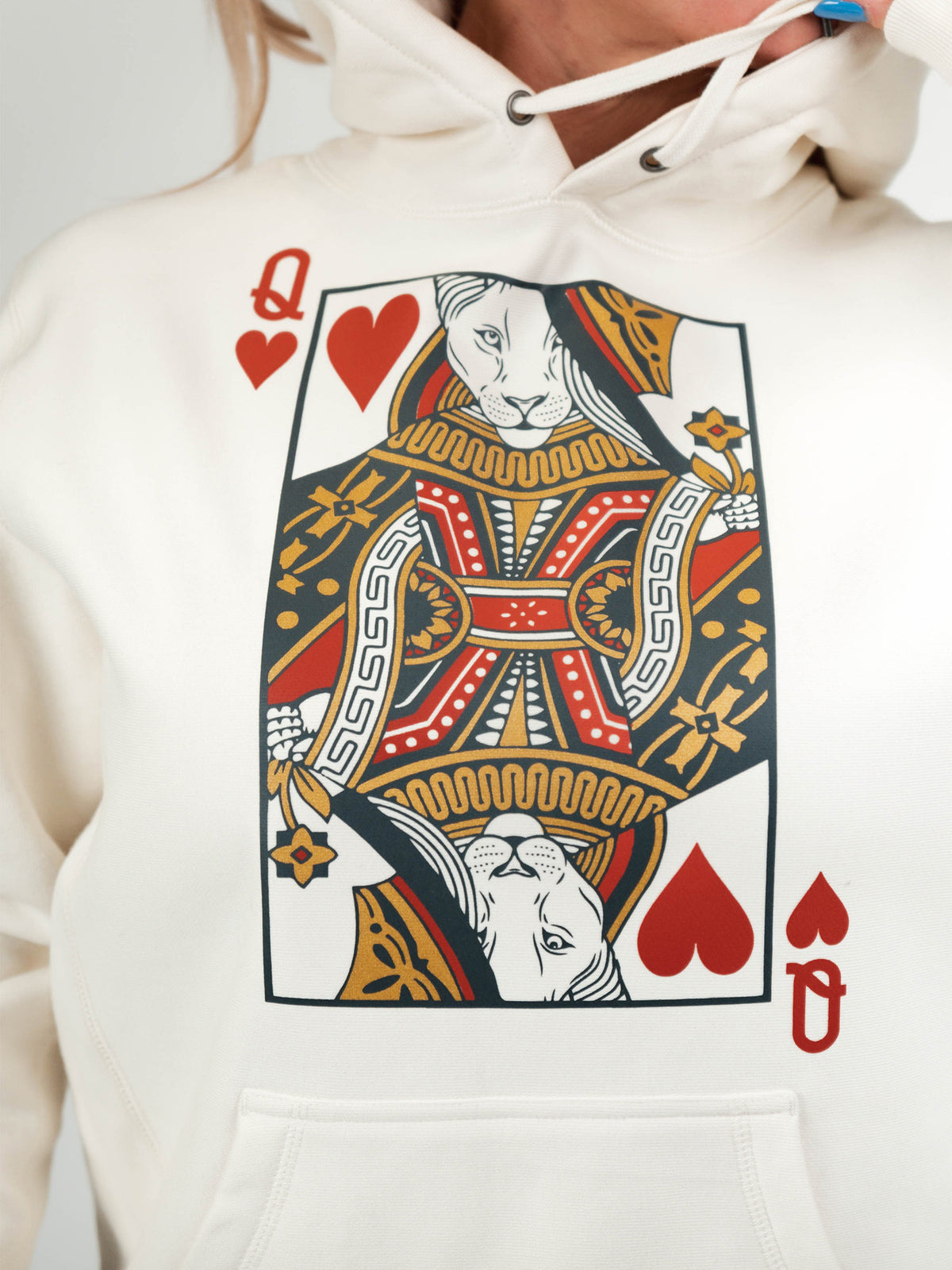 QUEEN CARD Heavyweight Hooded Sweatshirt - Lions Not Sheep ®