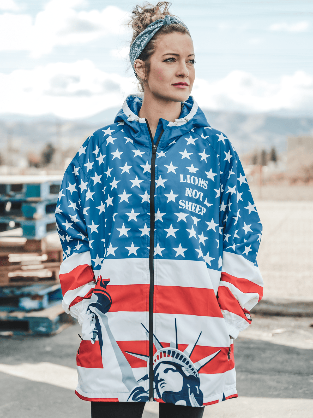 Lions Not Sheep OG Outer Shell Jacket Stars Stripes XL by Lions Not Sheep