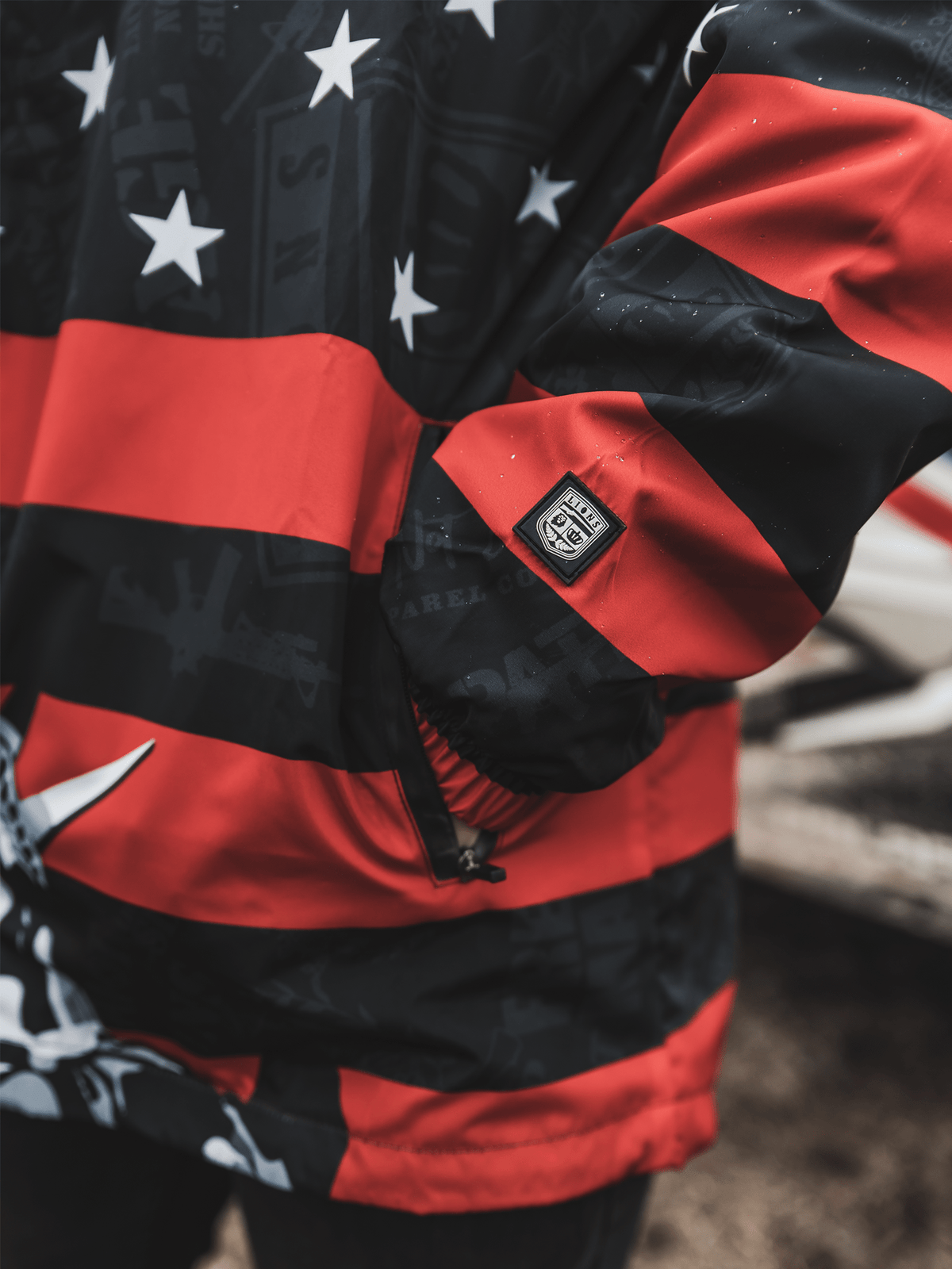 LIONS NOT SHEEP OG Outer-Shell Jacket (Red/Black) - Lions Not Sheep ®
